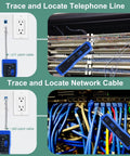 All In One Network Cable Tester With RJ45 RJ11 Tracer And Toner Kit tracing telephone and network cables in LAN setup