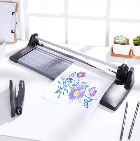 A3 Rotary Paper Trimmer With Built Different Metal Base, Precision Blade Cuts Laminates And Photos Butter Smooth, See Through Clamp Handles Ten Sheets Easy, Zero Hassle Workhorse For Office Or Home Desk