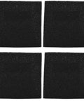 Four black 10cm by 10cm fume extraction filter squares for fume extractor activated carbon replacement, high efficiency air purification