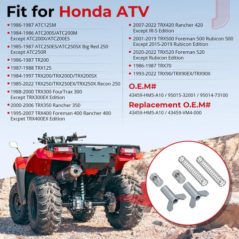 Rear Brake Adjuster Hardware Kit With Adjusting Nut For FourTrax Rancher Foreman Recon TRX ATV Models compatibility list