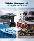 Momentary DPDT Toggle Switch 6 Pin Three Position Waterproof Marine Grade 30A 12V DC 15A 250V AC Heavy Duty With Boot Cover Cap For Car Boat 2 Pack Ideal For Marine Applications And DIY Projects, shown for car, truck, boat, and motorcycle use