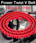 Adjustable 1/2 Inch V Belt With 5 Foot Length Type A Link Belt for lathes, table saws, drills, polyurethane polyester