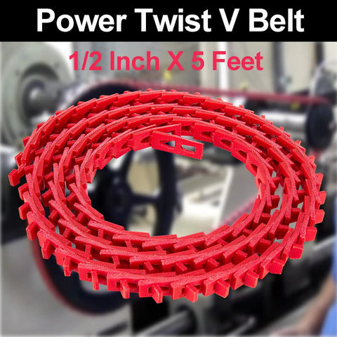 Adjustable 1/2 Inch V Belt With 5 Foot Length Type A Link Belt for lathes, table saws, drills, polyurethane polyester