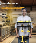 Person holding Power Tool Organizer Wall Mount with 8 Drill Slots in a workshop setting