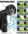 10 function nozzle of Stainless Steel Garden Hose 50 Ft Heavy Duty With 10 Function Nozzle No Kink Metal Water Hose Pet Proof Outdoor Yard Flexible For Gardens And Backyards