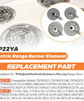 MP22YA Electric Range Burner Element Unit Set Upgraded 2026 Replacement Kit For Most Major Stoves display with specifications