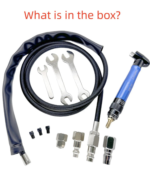 Heavy Duty 95 Degree Right Angle Air Die Grinder Built Different With Precision Gears And Fast Spinning Power Includes accessories and tools.