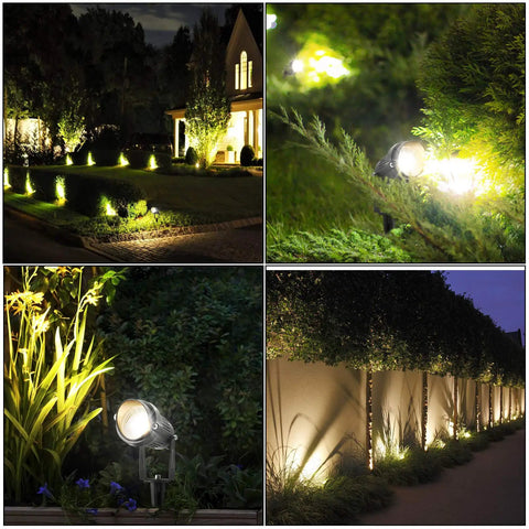 RGBW Outdoor Pathway Lights 14 Pack With Connectors Color Changing Landscape Spotlights Waterproof Garden Path Lighting