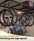 Four Pack Garage Ceiling Bike Hooks Overhead Mount For Hanging Bicycles And Tools Heavy Duty 33 Lb Capacity 3x6 Inch L Shaped Hooks