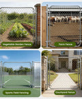 Built Tough Adjustable Chain Link Fence Gate With Posts 48 Inch High 24 To 72 Inch Wide Galvanized Outdoor Fence Kit for various uses