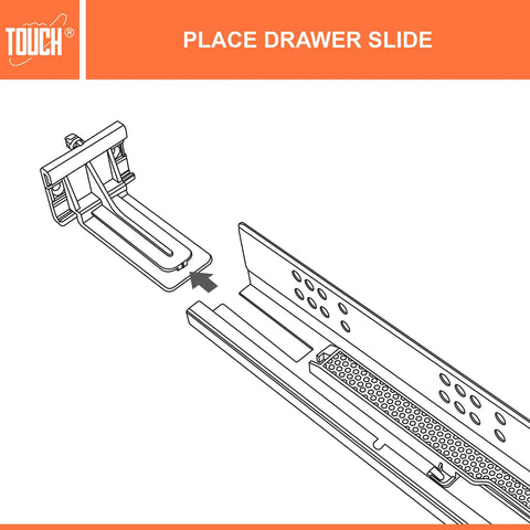 Bulletproof Rear Mount Brackets For Undermount Drawer Slides And Face Frame Cabinet Hardware installation diagram showing slide placement.
