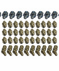 Grease Nipple Assorted Pack for Backhoe Equipment, 50-piece set with 30 straight 1/8 BSP, 10 straight 10mm, 10 angled 45 degree fittings.