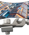 Heavy-Duty Solar Panel Mounting Bracket Clamps With Nickel-Plated Aluminum Grounding Lugs, roof solar panels shown.