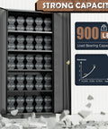 Heavy Duty Metal Storage Cabinet With Adjustable Shelves For Garage Home Office Kitchen Pantry And File Storage Lockable Doors Built Tough In Solid Steel 72 Inches Tall Black showing load capacity and hardness graph