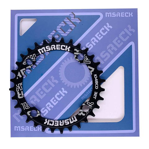 Round Oval 104 BCD Chainring 32T Narrow Wide Teeth 4mm Thick Easy Install Black on branded packaging