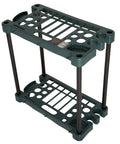 Garden Tool Organizer 23 Inch Utility Rack That Holds Up To 30 Yard Tools For Maximum Floor Space Indoor Outdoor Garage Storage