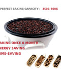 500G Coffee Bean Roaster Machine With Timer For Home And Cafe Use, filled roasting drum with beans, highlights energy saving