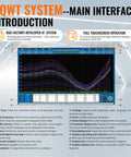 Auto Analysis Water Detector 300M Geophysical Prospecting Gear system interface with graph and settings display.