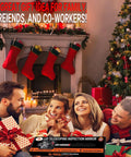 People exchanging gifts by a fireplace with a telescoping inspection mirror as a perfect Valentine's Day gift for men.