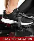 Pedal Cages For All Exercise Bikes With Stainless Hardware And Tool Free Sneaker Switching Peloton Compatible in use