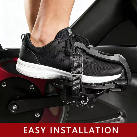 Pedal Cages For All Exercise Bikes With Stainless Hardware And Tool Free Sneaker Switching Peloton Compatible in use