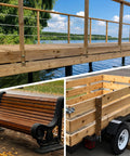 Deck, bench, and trailer using Three Eighths By Nine Inch Carriage Bolt Kit Fifty Pack Grade 307A Hot Dip Galvanized Hardware