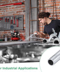 Man working with Three Pack 300mm 6063 Aluminum Round Tube Seamless Pipe 4mm ID 5mm OD For Construction And DIY Machining