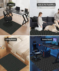 48 By 36 Inch Office Chair Mat For Hardwood Floors With 3D Pattern PVC Heavy Duty Floor Protector in various room settings