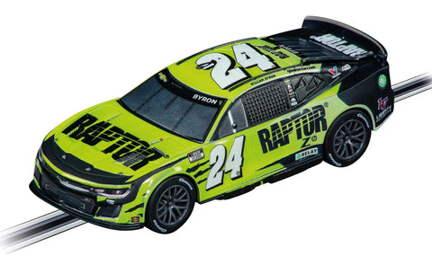 Electric Powered Slot Car Racing Set With 2 Hand Controllers And 2 Cars In 1 To 43 Scale For Kids Featuring NASCAR Watkins Glen Duel On A Realistic Track