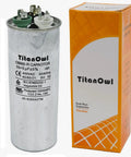 Fifty Plus Five Microfarad Dual Run Start Capacitor For Condenser Air Conditioners And Heat Pumps 370 To 450 VAC with box