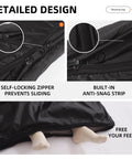 Detailed design of Oversized Double Sleeping Bag For Two Adults Queen Size With Two Pillows Built For Camping, zipper view.