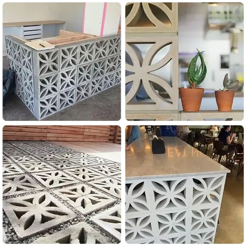 DIY Concrete Wall Block Mold for Decorative Bricks, Reusable Durable ABS Mold for Architects and DIYers, Easy Demold shown in use