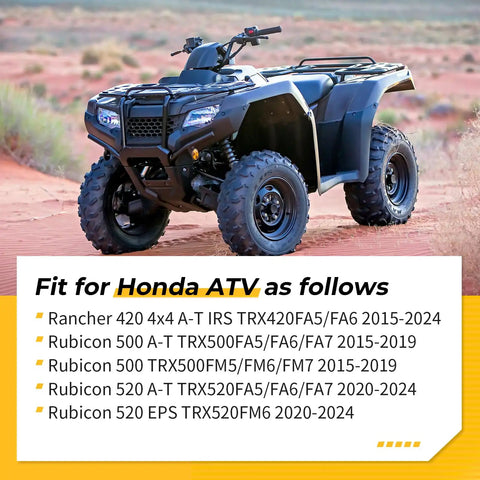Rear Differential Bearing Seal Kit For Honda Rancher 420 4x4 And Rubicon 500 520 2015 2024 Beefed Up Ready With OEM Cross References And Durable Seals For ATV. Image of compatible Honda ATV in desert.