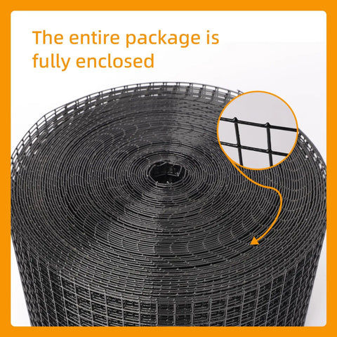 Hella Durable Solar Panel Bird Guard Anti Roll Mesh Kit With Black Pvc Fasteners showing rolled black steel mesh with square holes.