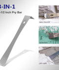 Two Piece Stainless Steel Pry Bar Set Built Tough For Demolition Includes Flat Pry Bar Nine And A Half Inches Long