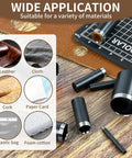 Pro Grade Leather Circle Cutter Tool Set 13 Piece Circle Punch Kit With Diameters From 3mm To 25mm for wide application on various materials.
