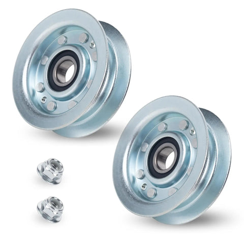 GY22172 Idler Pulley 2 Pack 3-5/8 Inch for John Deere L120 L130 42 48 Deck Replacement GY20067 GX20305 Lawn Tractor Parts