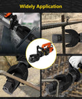 Powerful Handheld Electric Hydraulic Rebar Bender With 1500 Watt Motor used on steel rods for bending at construction site.