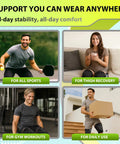 Collage of people using 1 Pair Hamstring And Quad Compression Sleeves For Men And Women Upper Leg Thigh Support Anti Slip Running And Workouts Groin And Muscle Recovery Purple XL in various activities