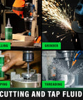Image showing Cutting And Tapping Fluid 4 Oz High Performance Lubricant with drilling, grinding, tapping, and threading applications.