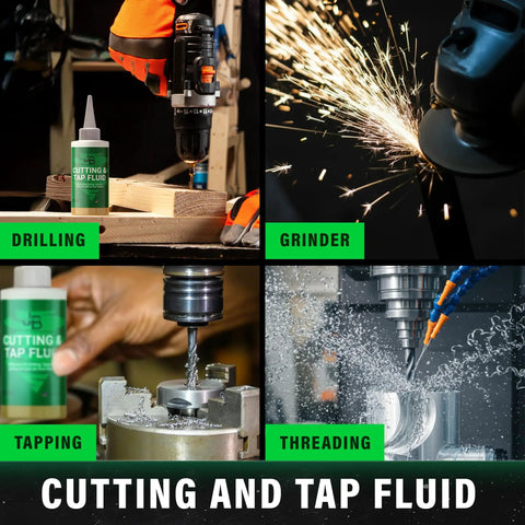 Image showing Cutting And Tapping Fluid 4 Oz High Performance Lubricant with drilling, grinding, tapping, and threading applications.