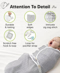 Features of Organic Baby Swaddles 3 Pack for Newborns and Infants 3 to 6 Months Nordic Style Cozy Ergonomic Hip Support IHDI Certified.