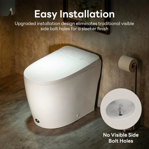 No Hassle Elongated One Piece Toilet Featuring 17.2 Inch Ada Comfort Height With Big Time Air Pressure Assist Flush And Nifty Hands Free Foot Kick Lever For A Smooth And Refreshing Bathroom Clean
