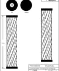 Diagram showing F400R Replacement Filter Cartridges 2-Pack for Under-Sink Inline Water Filter Unit, 7.5 inch carbon block design