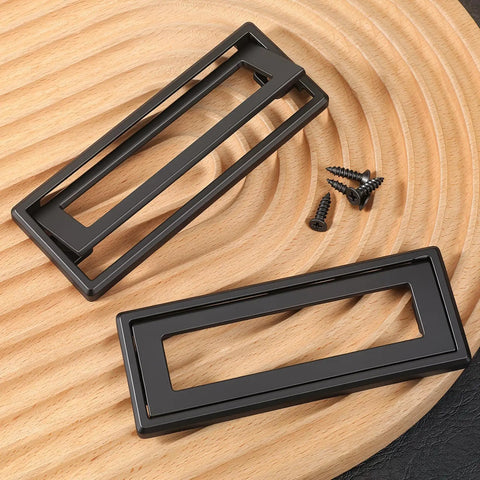 Slick Low Profile Cabinet Pulls For Cabinets, Drawers, And Cupboards, Zinc Alloy Recessed Handles With Space Saving Foldable Design