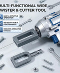 Heavy Duty Electric Drill Wire Twisting Tool With 1/4 Inch Hex Shank close-up showing alloy steel wire twister and tool components.