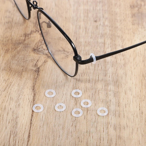 60 Pcs Eyeglass Hinge Tighteners And Repair Kit With 2 Screwdrivers Silicone Frame Grips For Loose Temple Arms