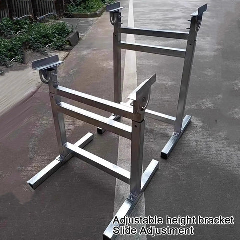 Heavy Duty Adjustable Height Roller Stands Rock Solid Conveyor Support Legs For Table Saws And Woodworking Shops, stainless steel, slide adjustment.