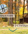 Heavy Duty Swing Seat With 660 Lb Capacity Anti Rust Chains 68.9 Inch Long In Outdoor Playground With Tree