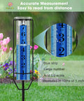 Beefed Up 7 Inch Rain Gauge For Outdoor Use With Freeze Proof Design, Big Readable Numbers, Adjustable Height, Clear Thick Tube